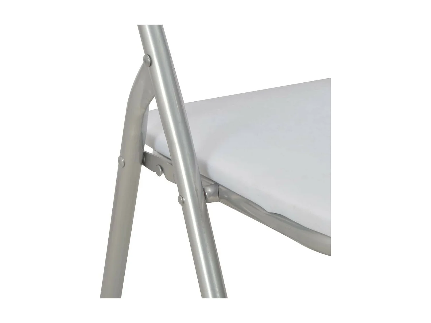 Chaises pliantes de salle à manger 2 pcs Blanc Similicuir
