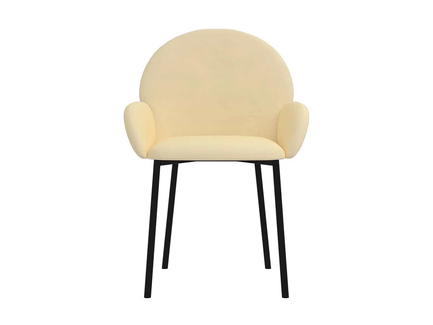 Chaises de salle à manger 2 pcs Crème Velours 4