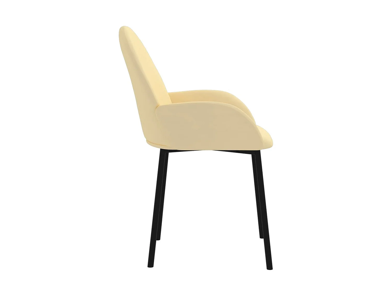 Chaises de salle à manger 2 pcs Crème Velours 4