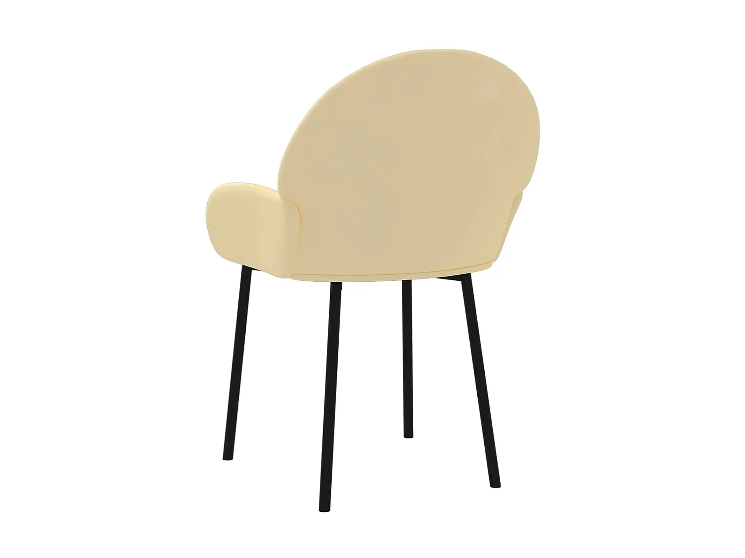 Eetkamerstoelen 2 st fluweel crèmekleurig