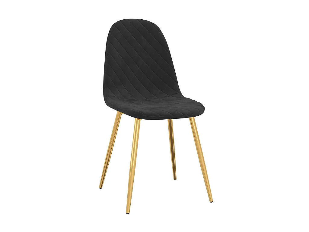 Eetkamerstoelen 2 st fluweel zwart