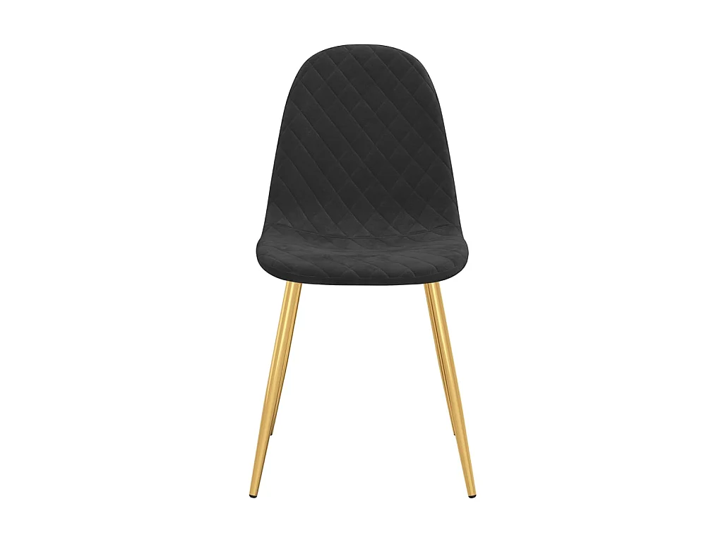 Eetkamerstoelen 2 st fluweel zwart