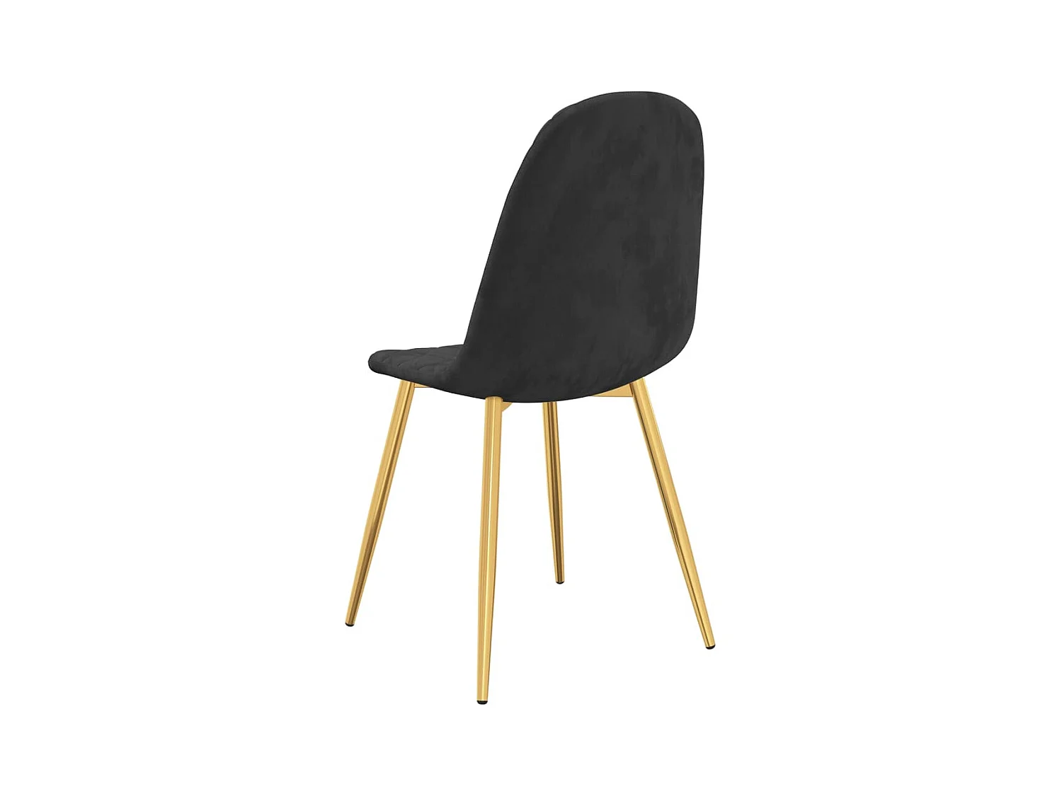 Eetkamerstoelen 2 st fluweel zwart