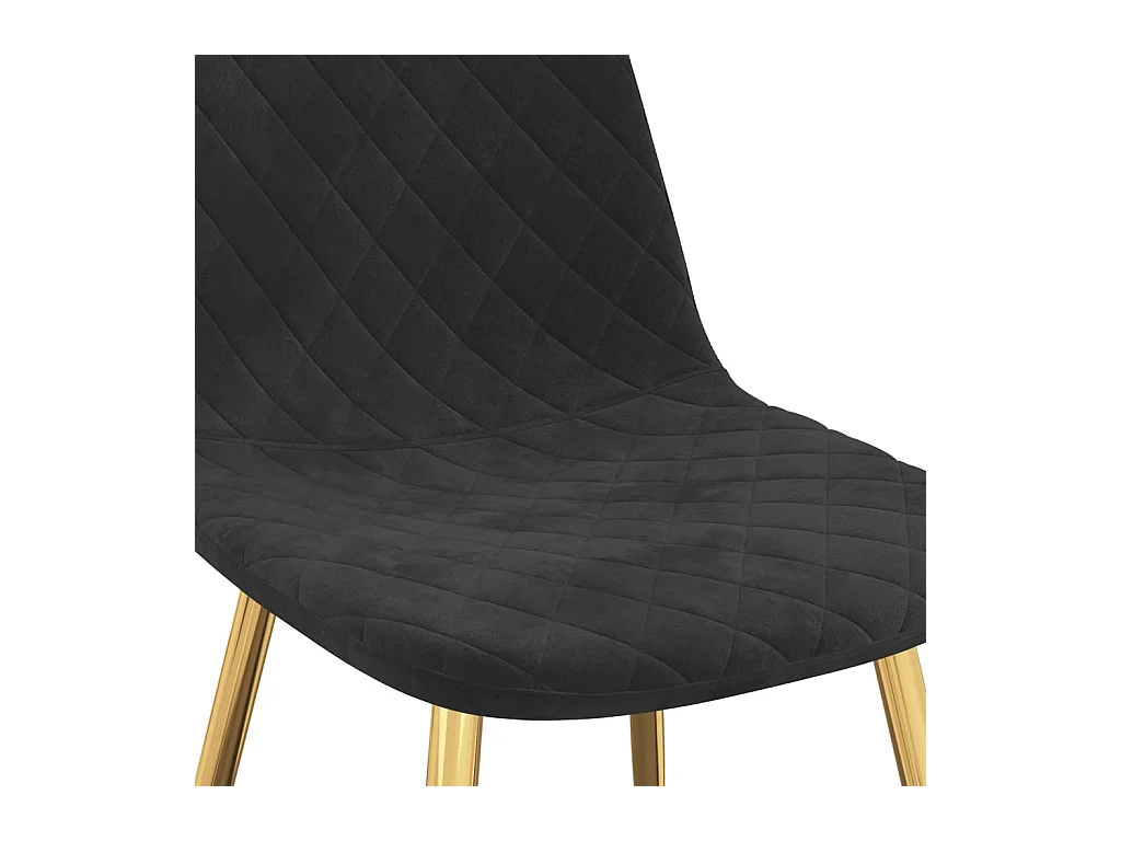 Eetkamerstoelen 2 st fluweel zwart