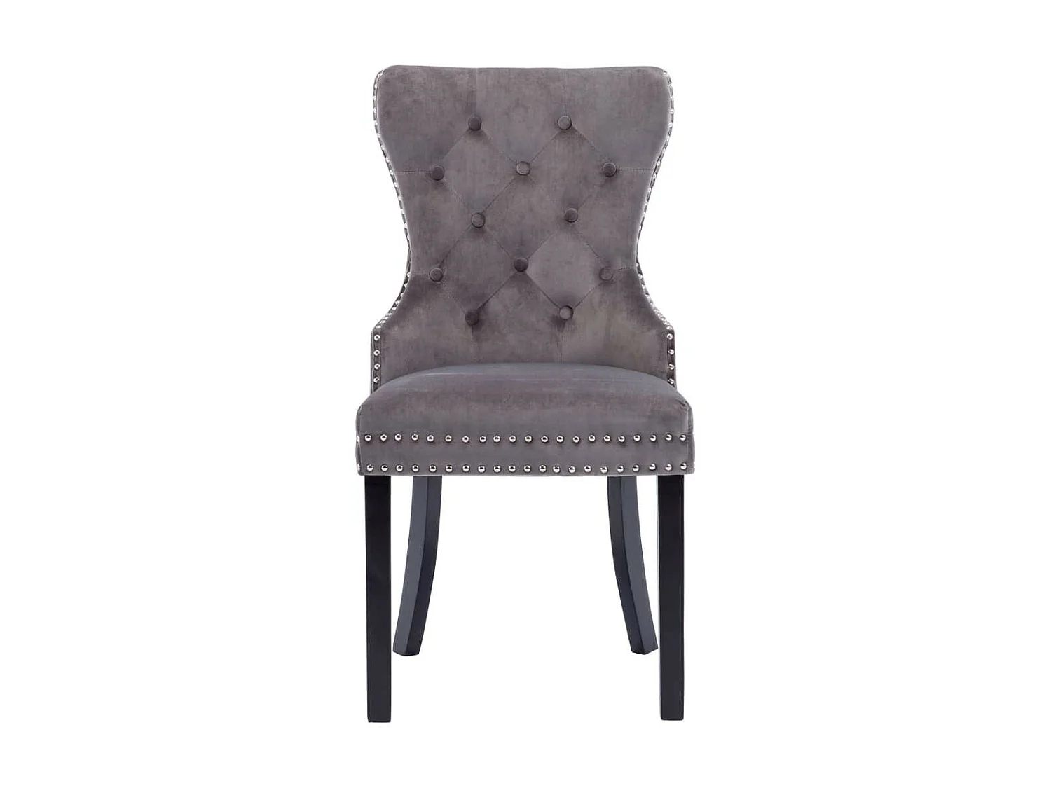 Chaises de salle à manger 2 pcs Gris Velours Konfa