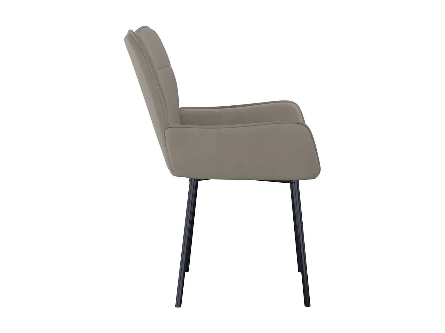 Chaises de salle à manger 2 pcs Gris clair Velours