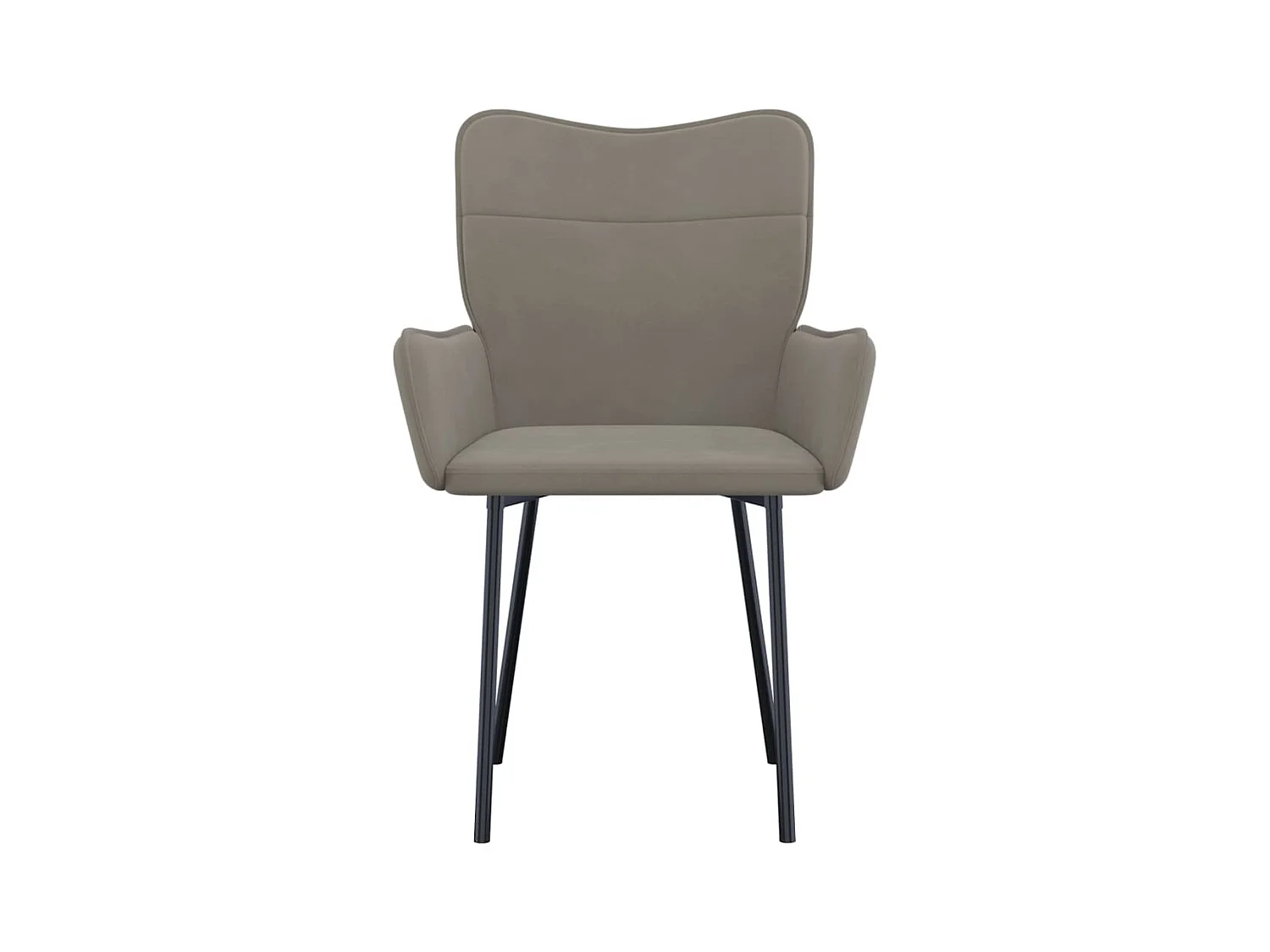 Eetkamerstoelen 2 st fluweel lichtgrijs