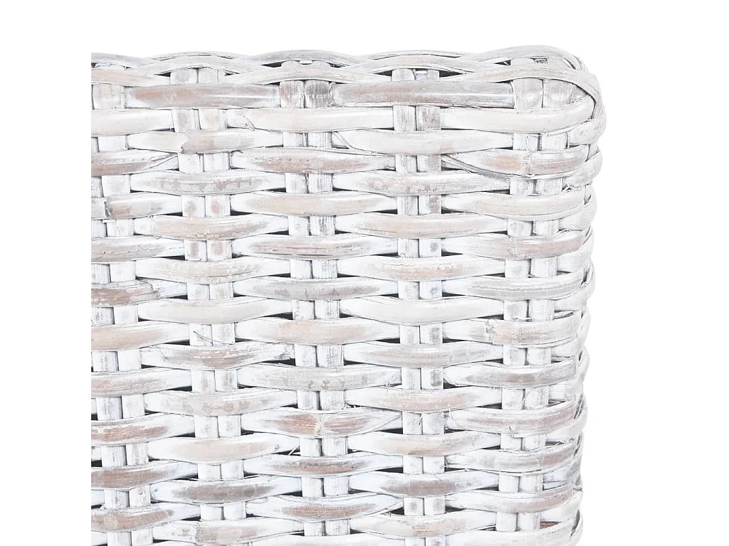 Chaises à dîner 2 pcs Gris Rotin kubu et bois de manguier