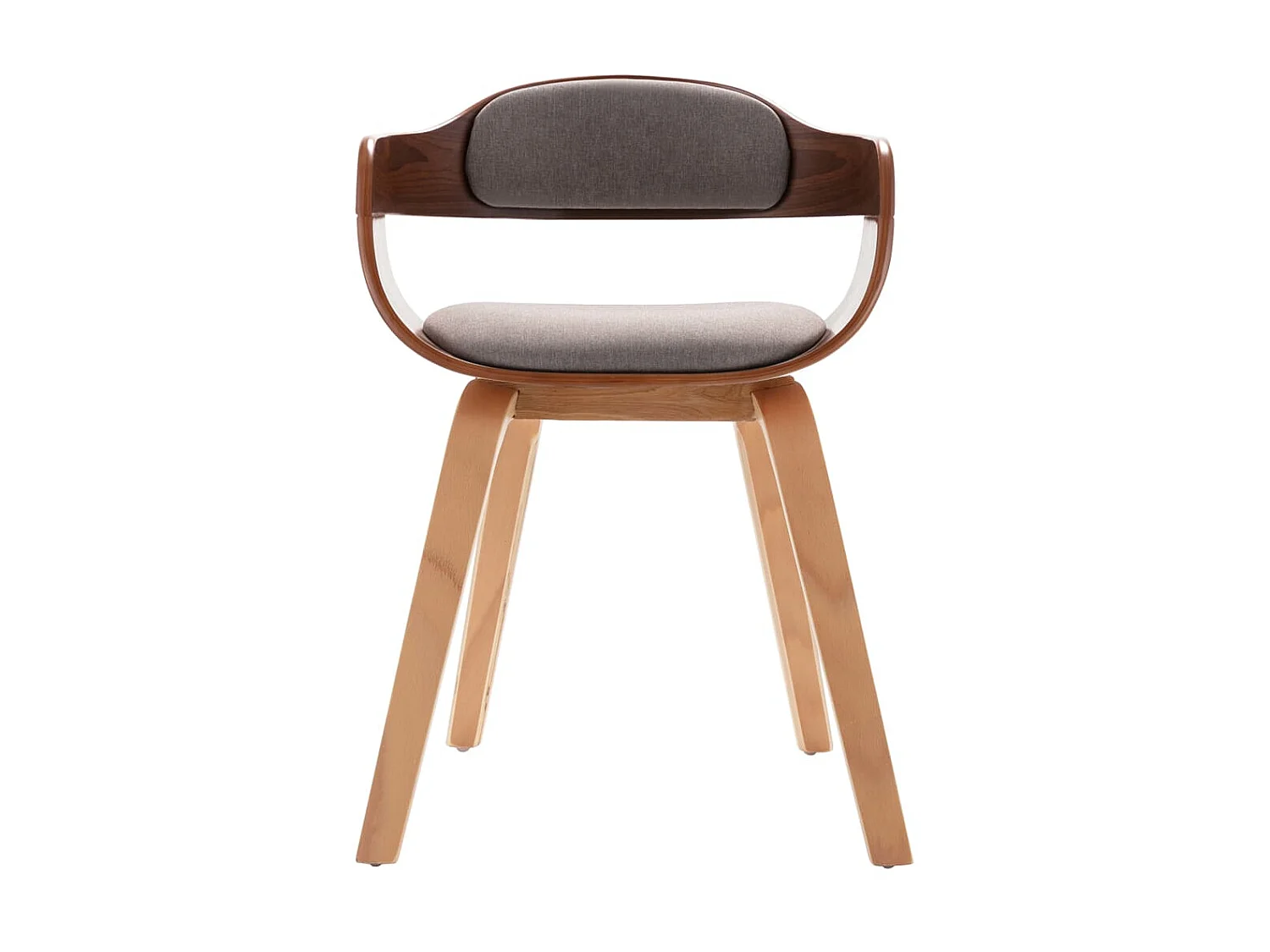 Chaises de salle à manger 2 pcs Taupe Bois courbé et tissu