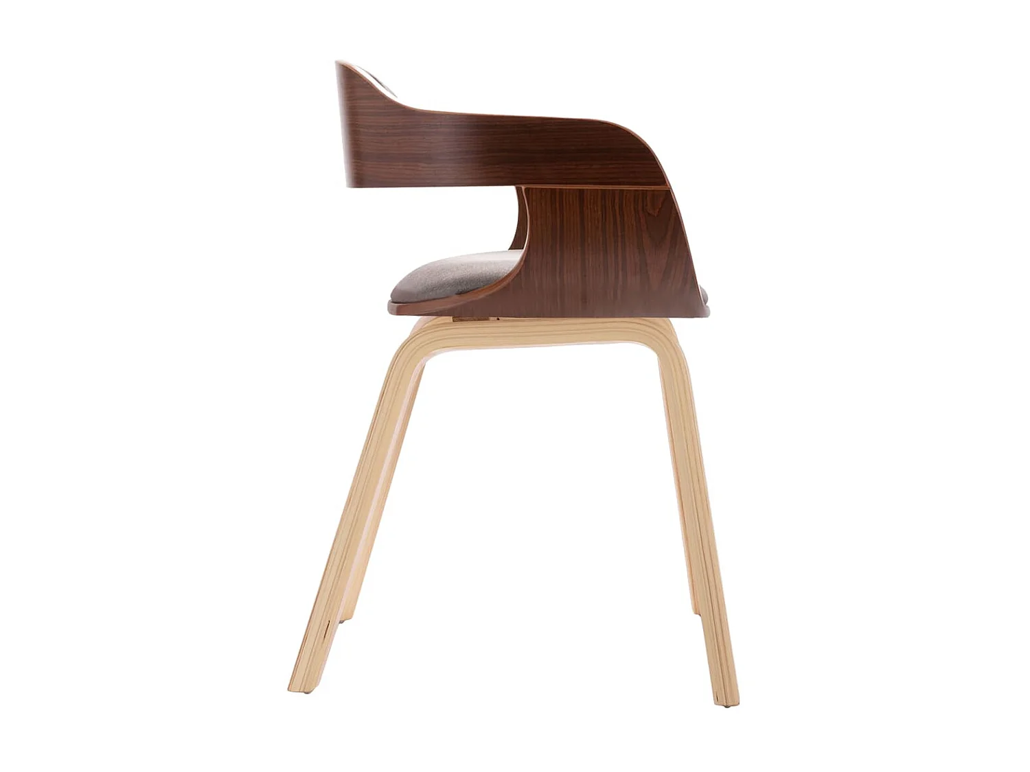 Chaises de salle à manger 2 pcs Taupe Bois courbé et tissu