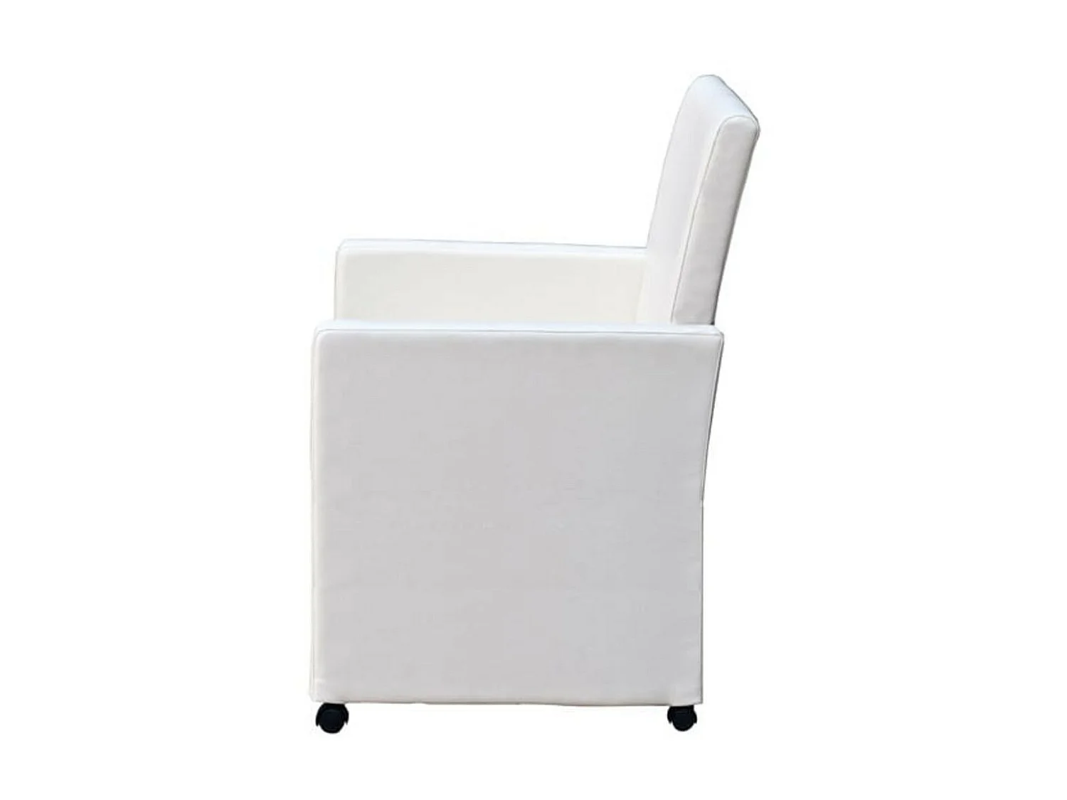 Eetkamerstoelen 2 st kunstleer wit