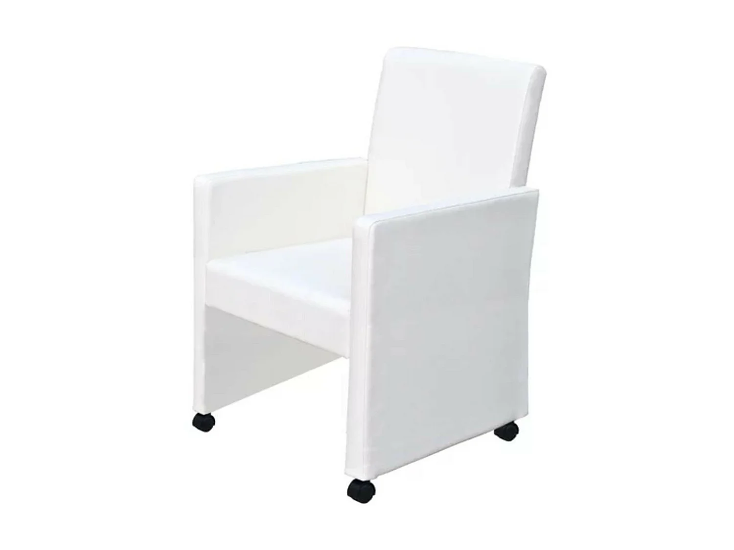 Eetkamerstoelen 2 st kunstleer wit