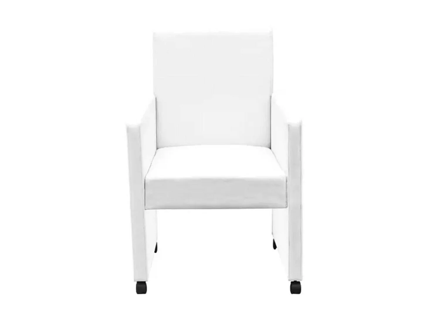 Eetkamerstoelen 2 st kunstleer wit