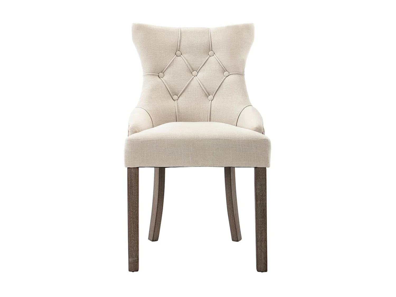 Chaises de salle à manger 2 pcs Beige Tissu 2