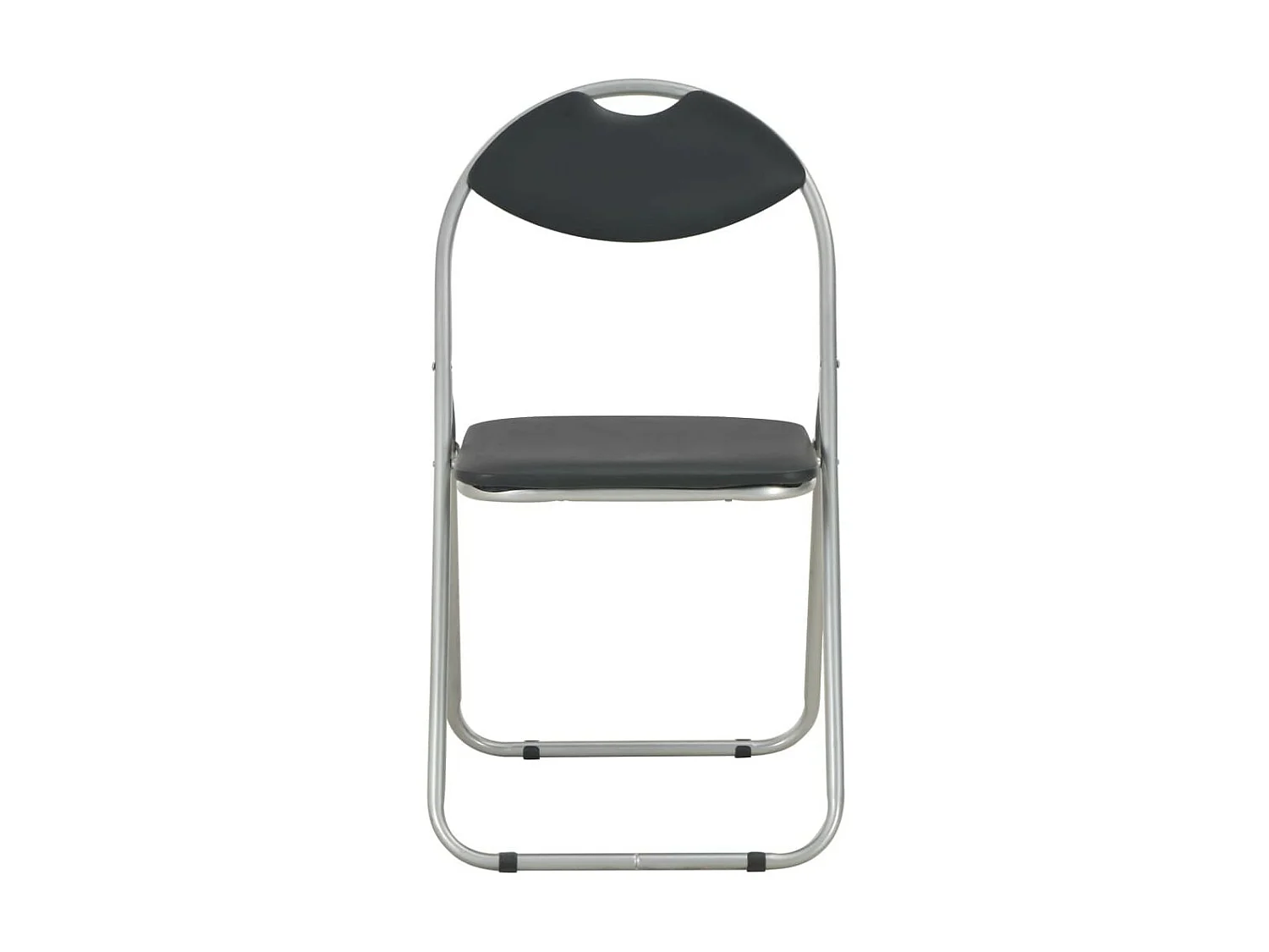 Chaises pliantes de salle à manger 6 pcs Noir Similicuir