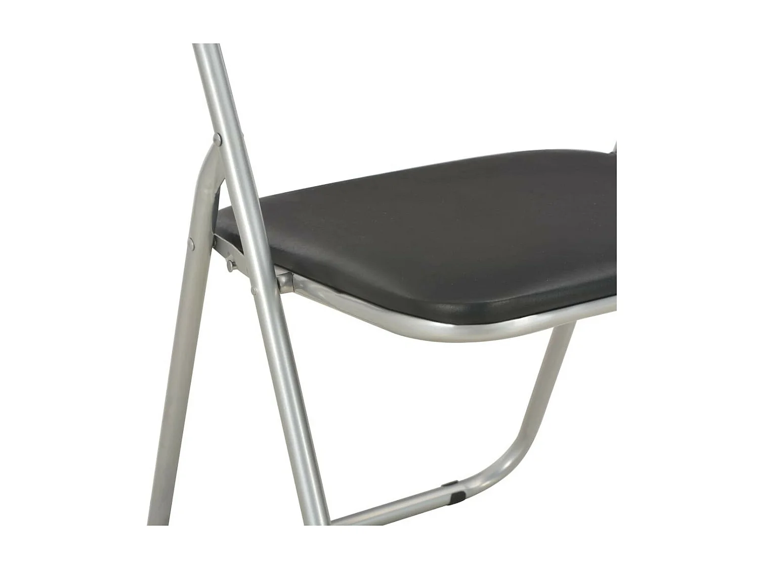 Chaises pliantes de salle à manger 6 pcs Noir Similicuir