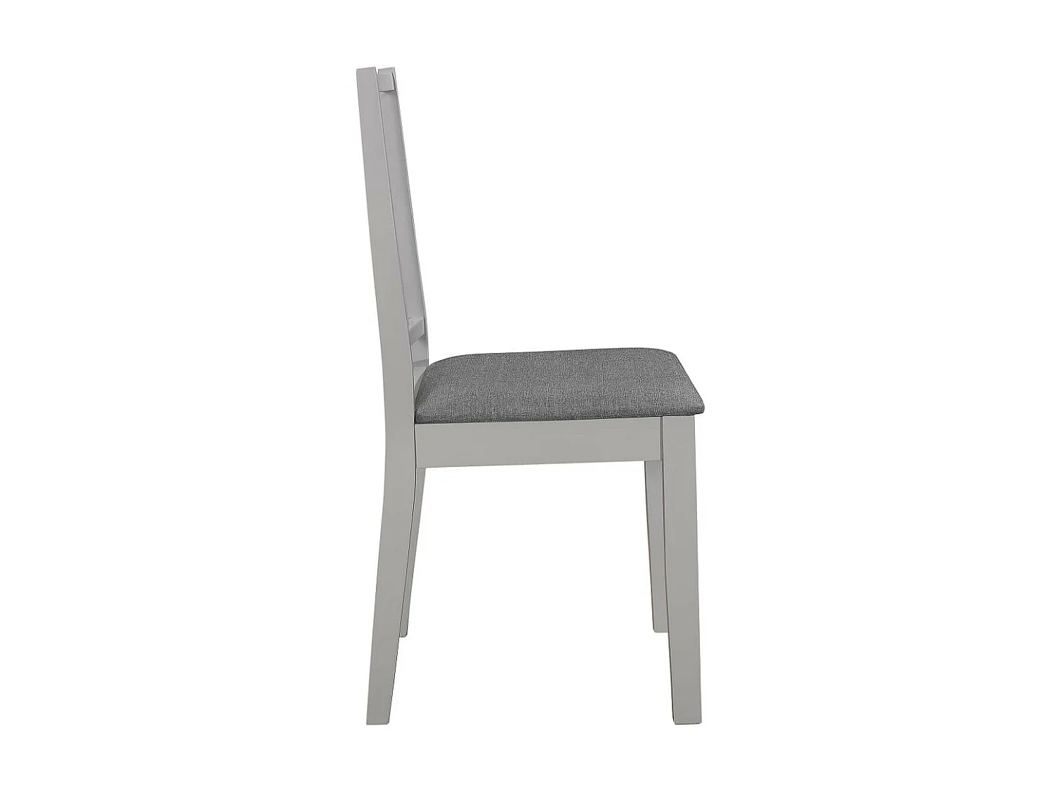 4 pcs Chaises à dîner avec coussins Gris Bois solide