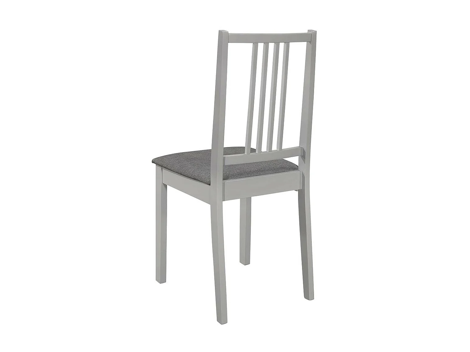 4 pcs Chaises à dîner avec coussins Gris Bois solide