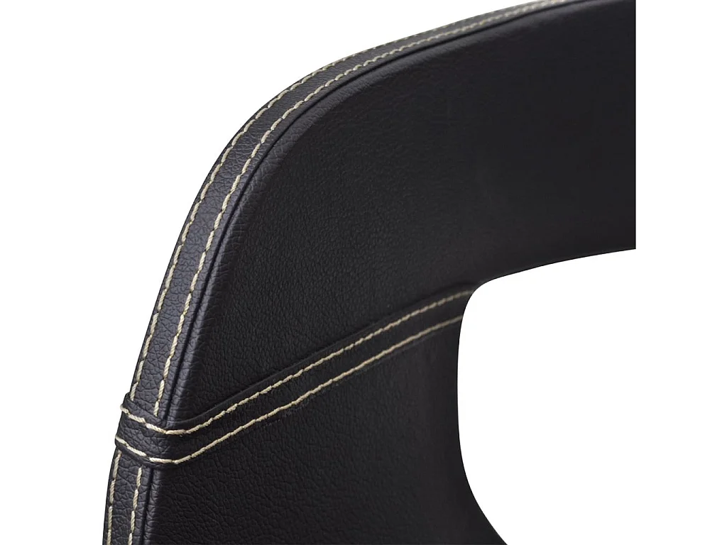 Chaises de salle à manger 2 pcs Noir Bois courbé et similicuir