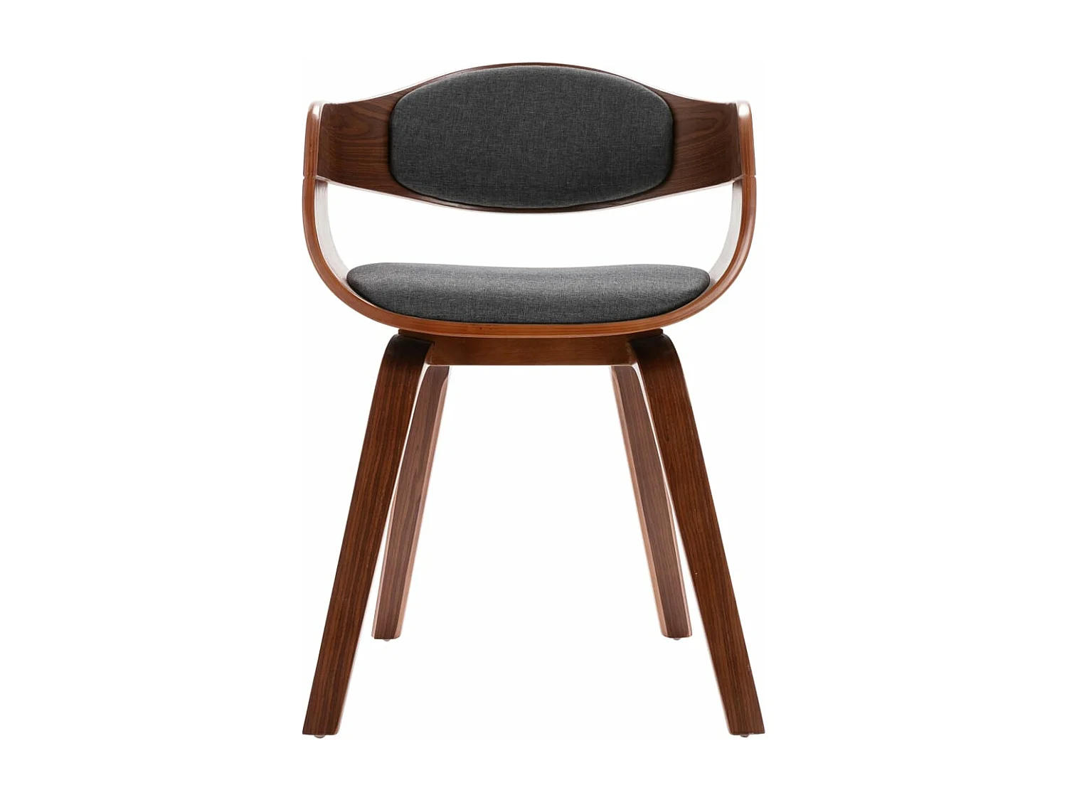 Chaises de salle à manger 4 pcs Bois courbé et tissu