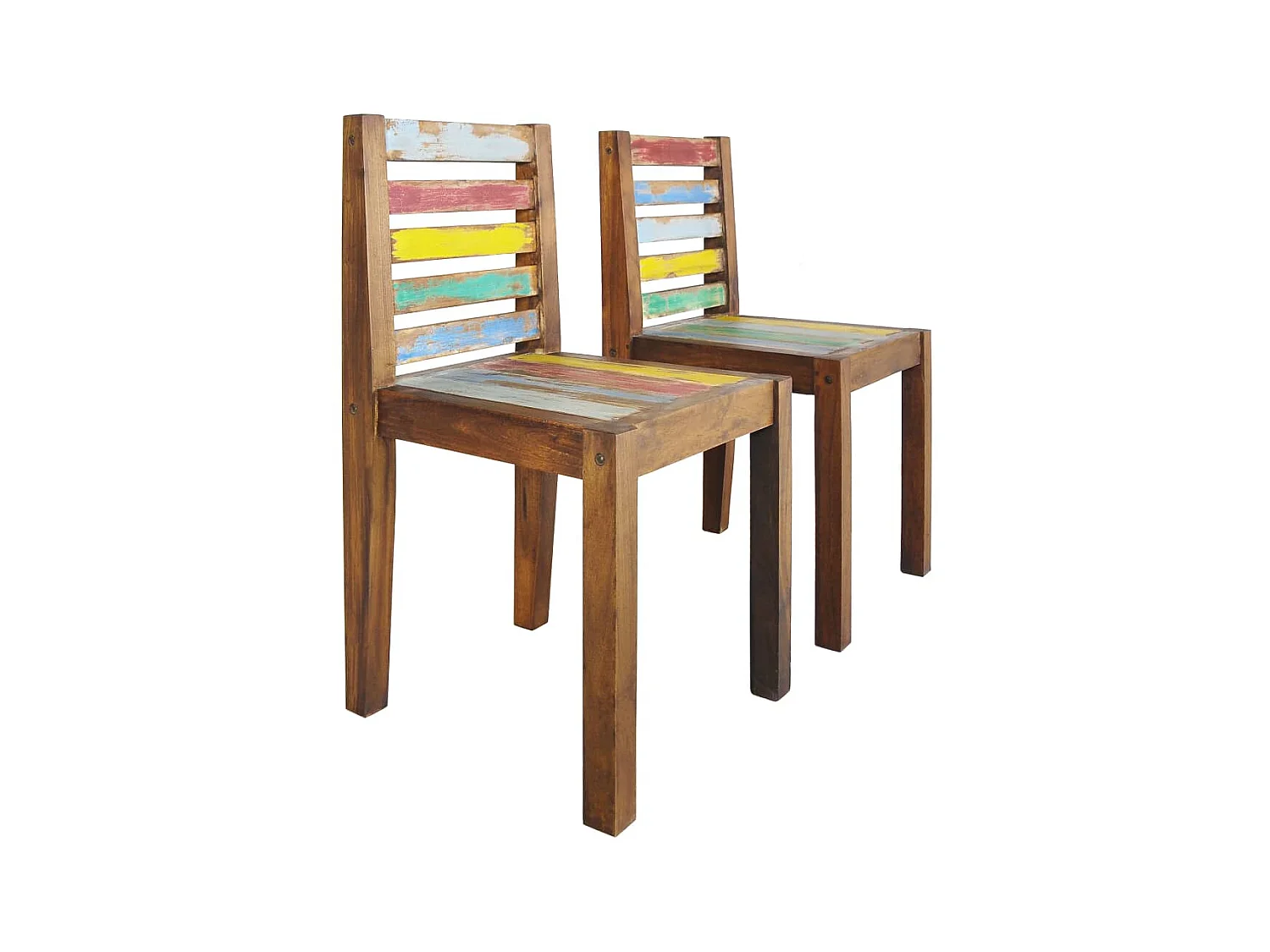 Chaises de salle à manger 2 pcs Bois de récupération solide 2