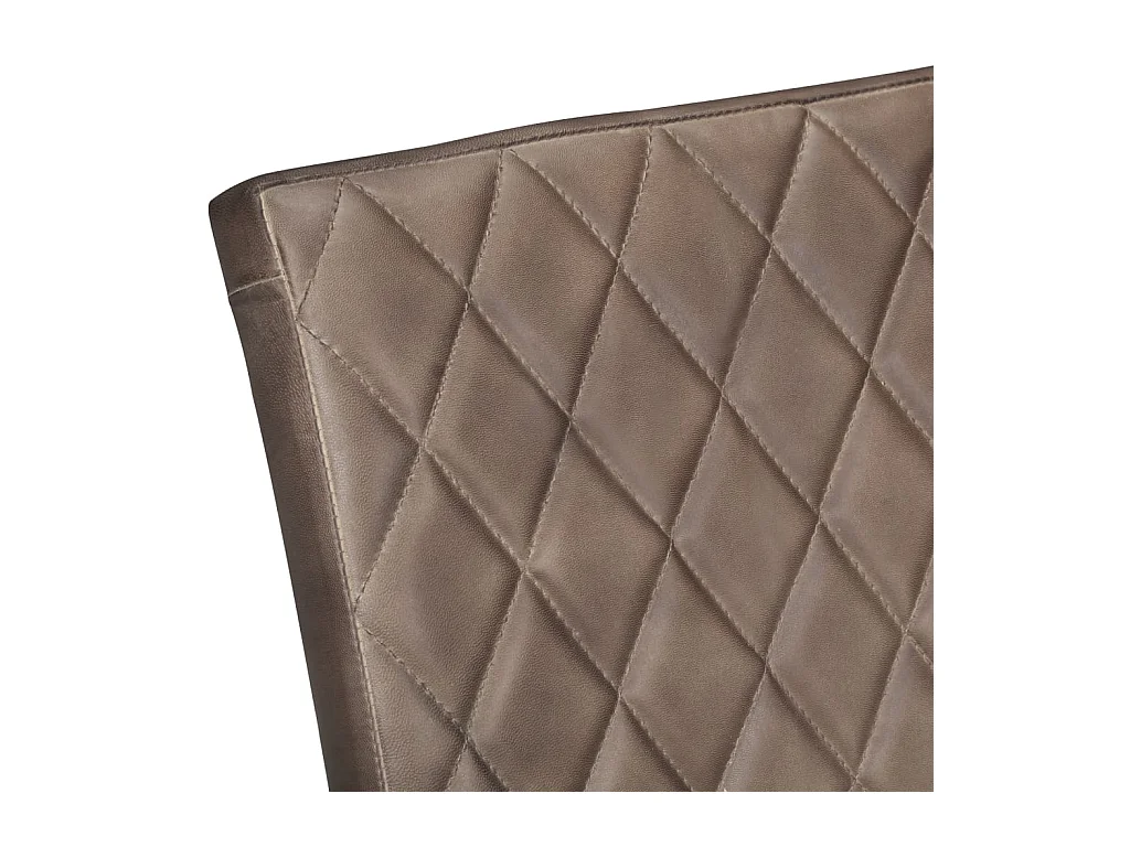 Chaises de salle à manger cantilever 2pcs Marron Cuir véritable 6