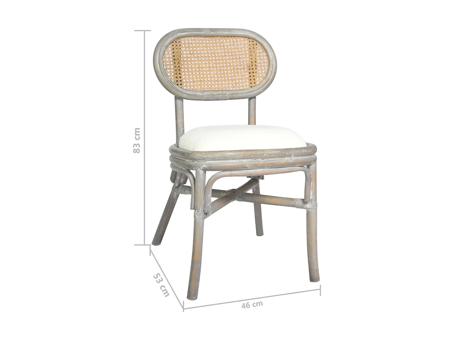 Chaises de salle à manger 4 pcs Gris Lin