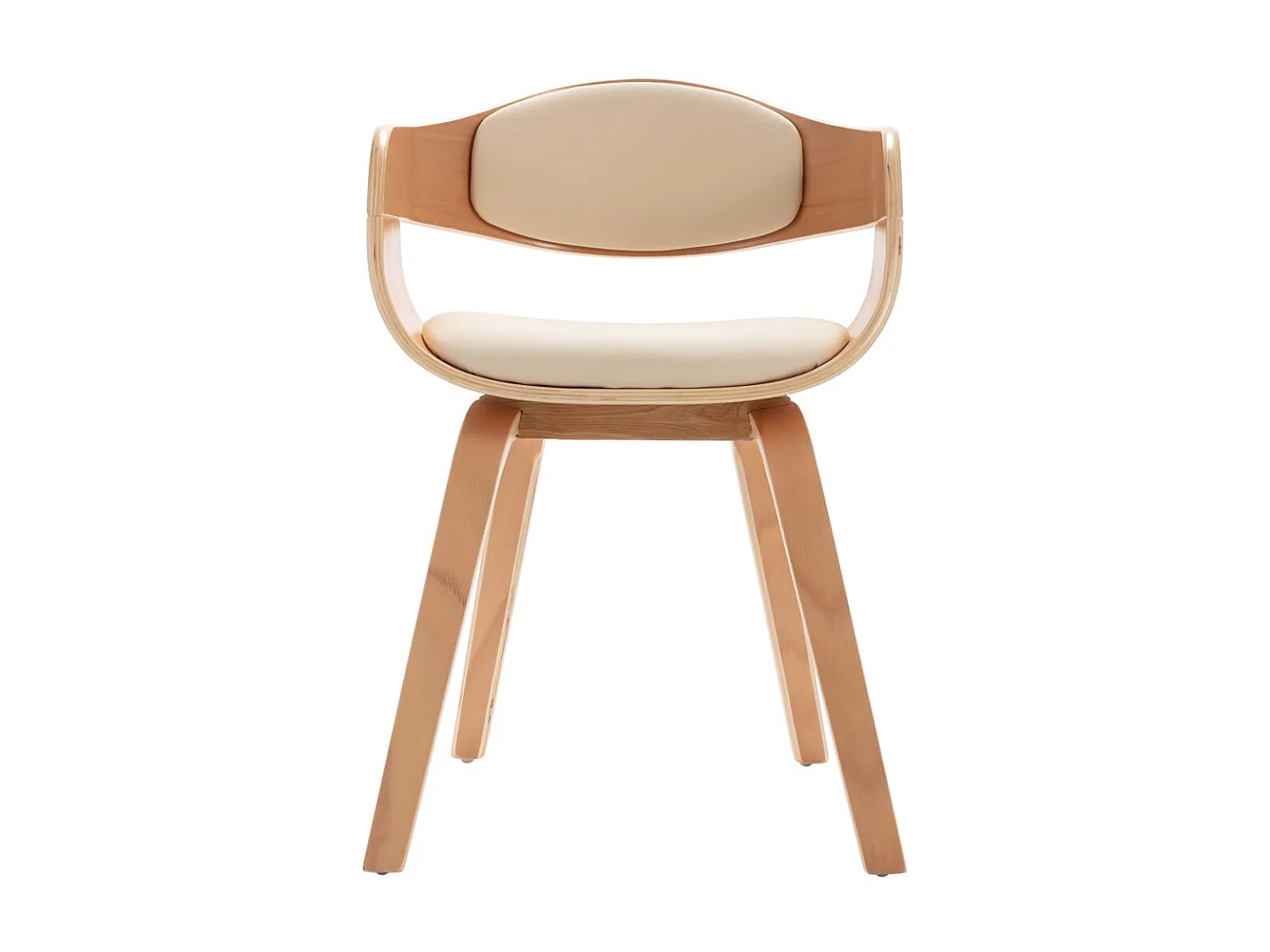 Chaises de salle à manger 4 pcs Bois courbé et similicuir