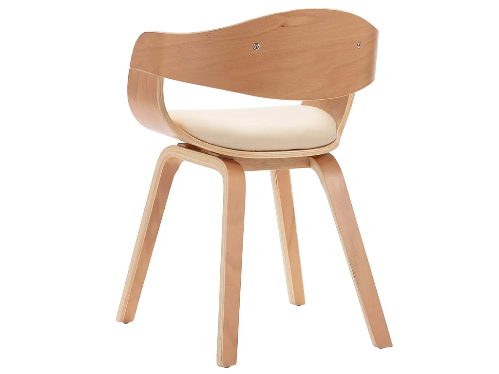 Chaises de salle à manger 4 pcs Bois courbé et similicuir