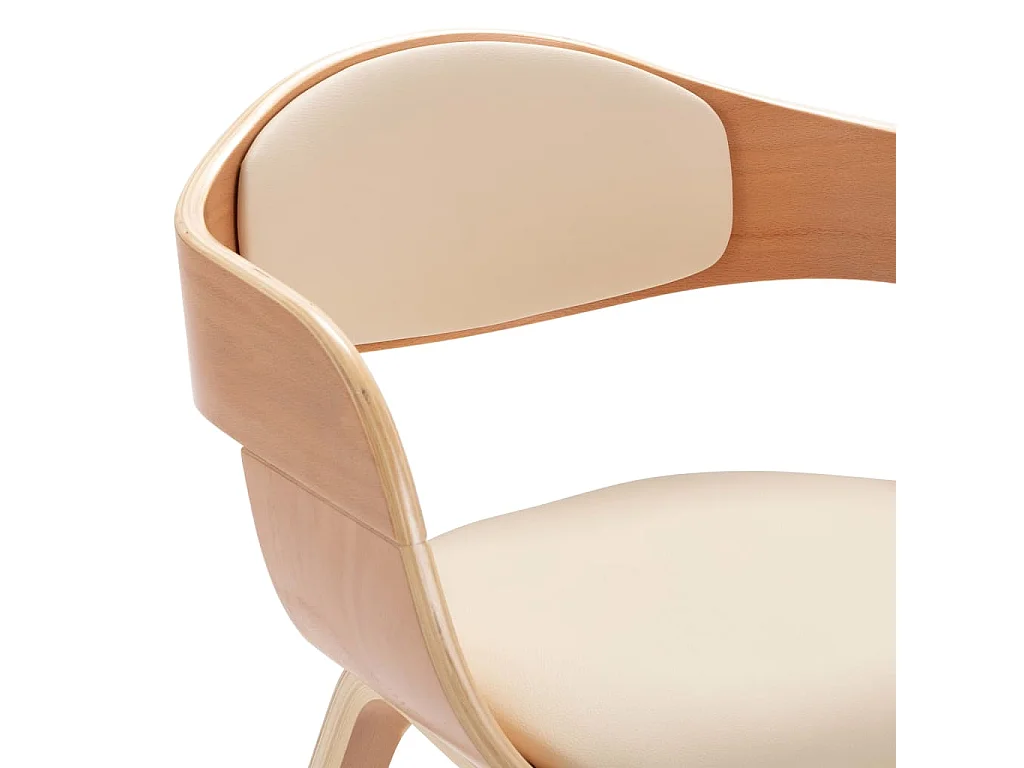 Chaises de salle à manger 4 pcs Bois courbé et similicuir