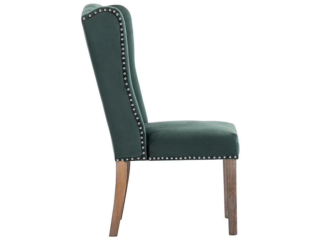 Eetkamerstoelen 2 st fluweel donkergroen