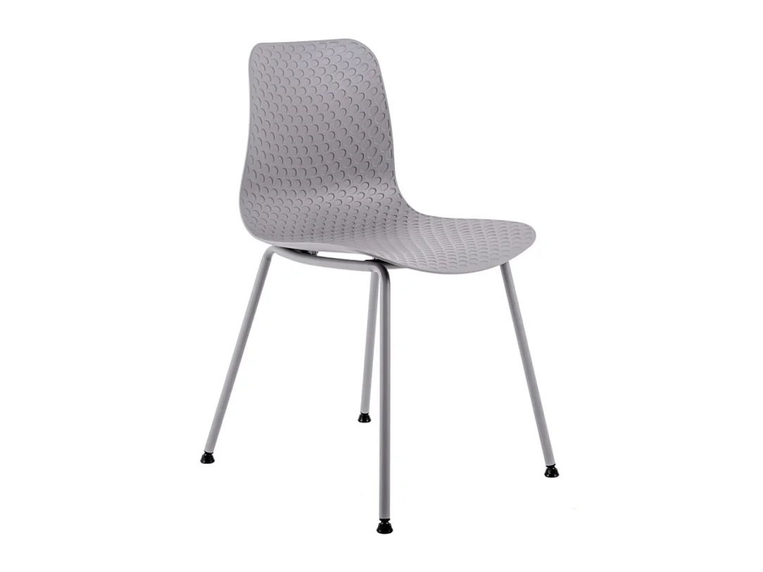 Chaise de cuisine Kandy - L'Alliance du métal et du polypropylène-Couleur Gris