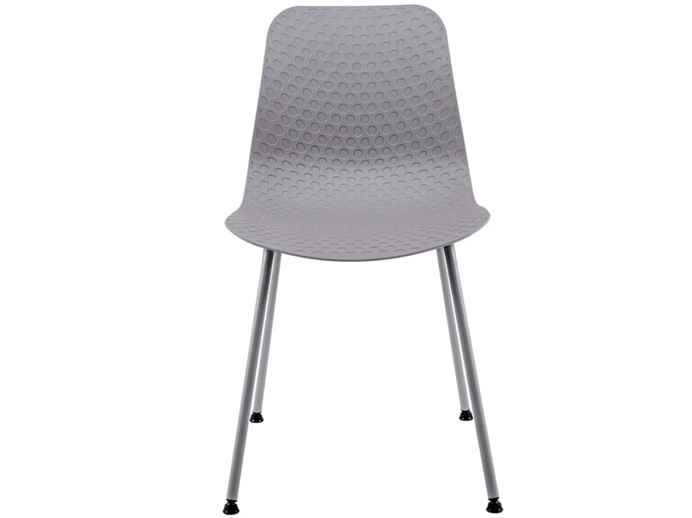 Chaise de cuisine Kandy - L'Alliance du métal et du polypropylène-Gris