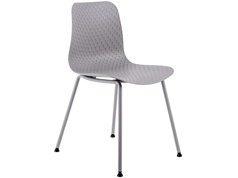 Chaise de cuisine Kandy - L'Alliance du métal et du polypropylène-Couleur Gris