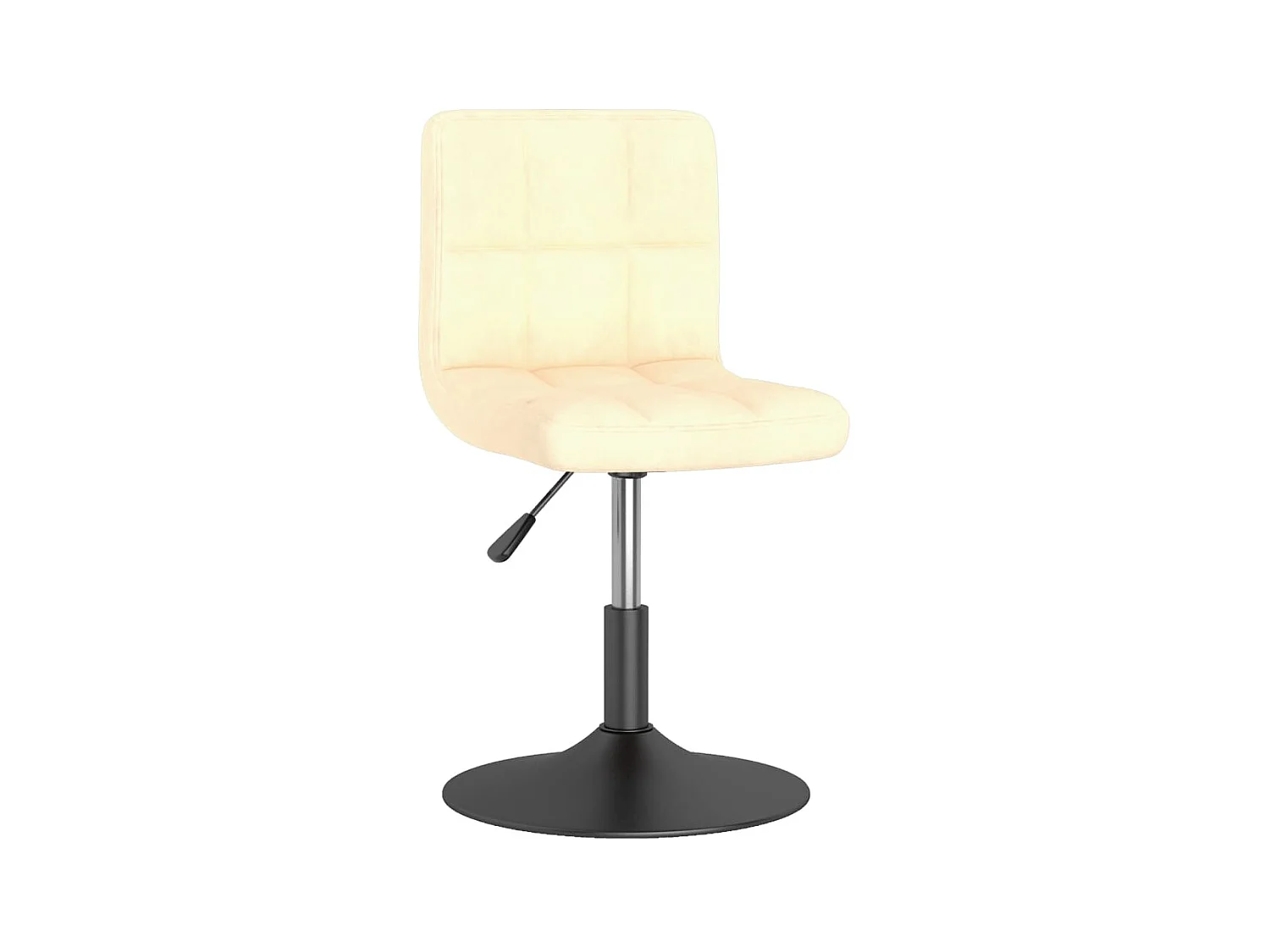 Chaises pivotantes de salle à manger 2 pcs Crème Velours 18