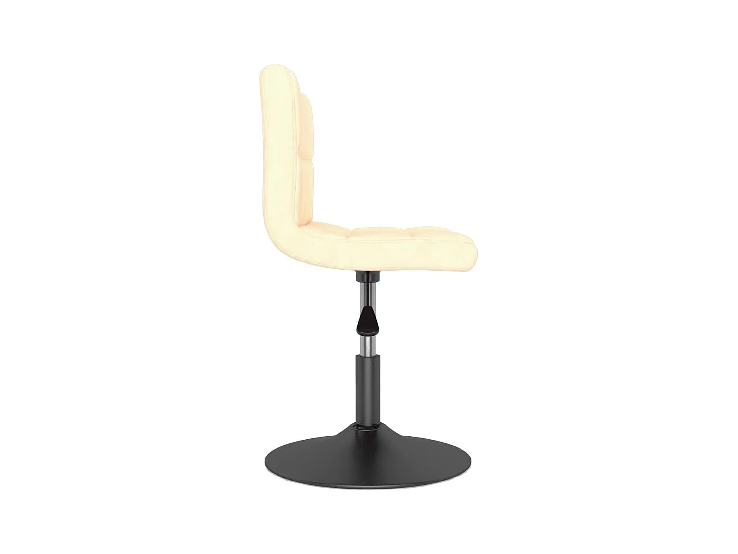 Chaises pivotantes de salle à manger 2 pcs Crème Velours 18