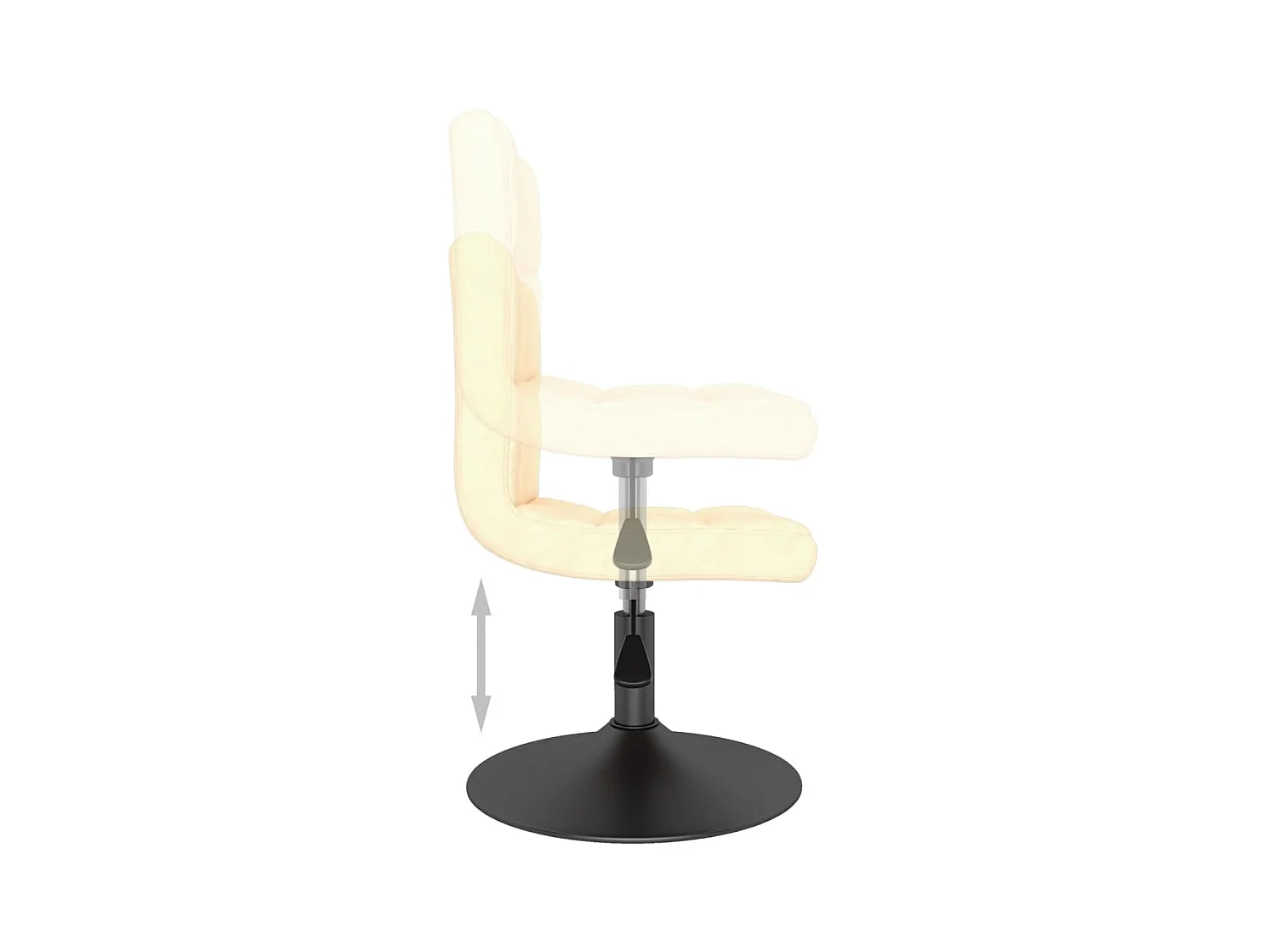Chaises pivotantes de salle à manger 2 pcs Crème Velours 18