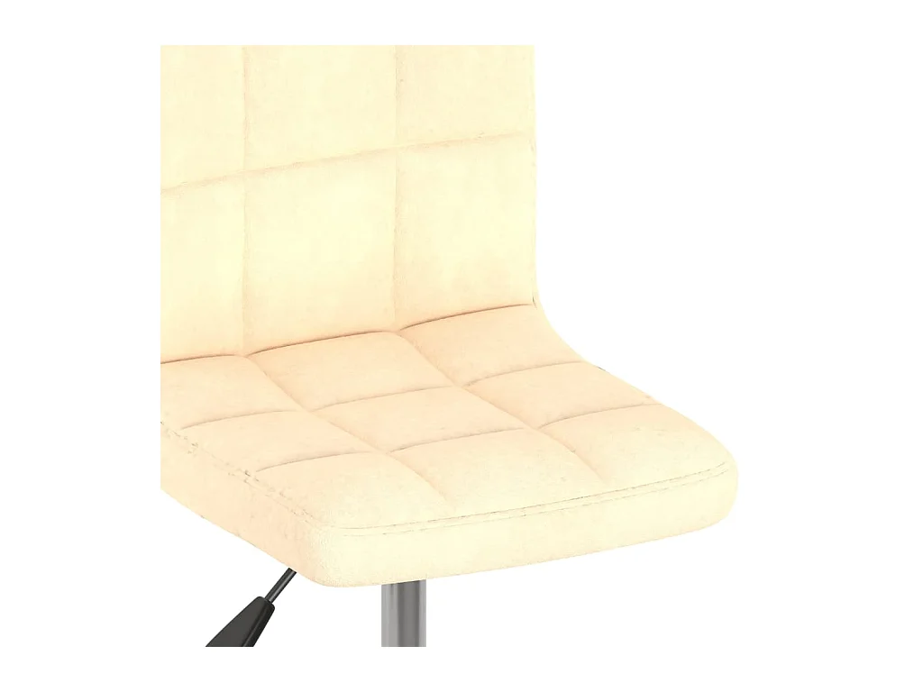 Chaises pivotantes de salle à manger 2 pcs Crème Velours 18