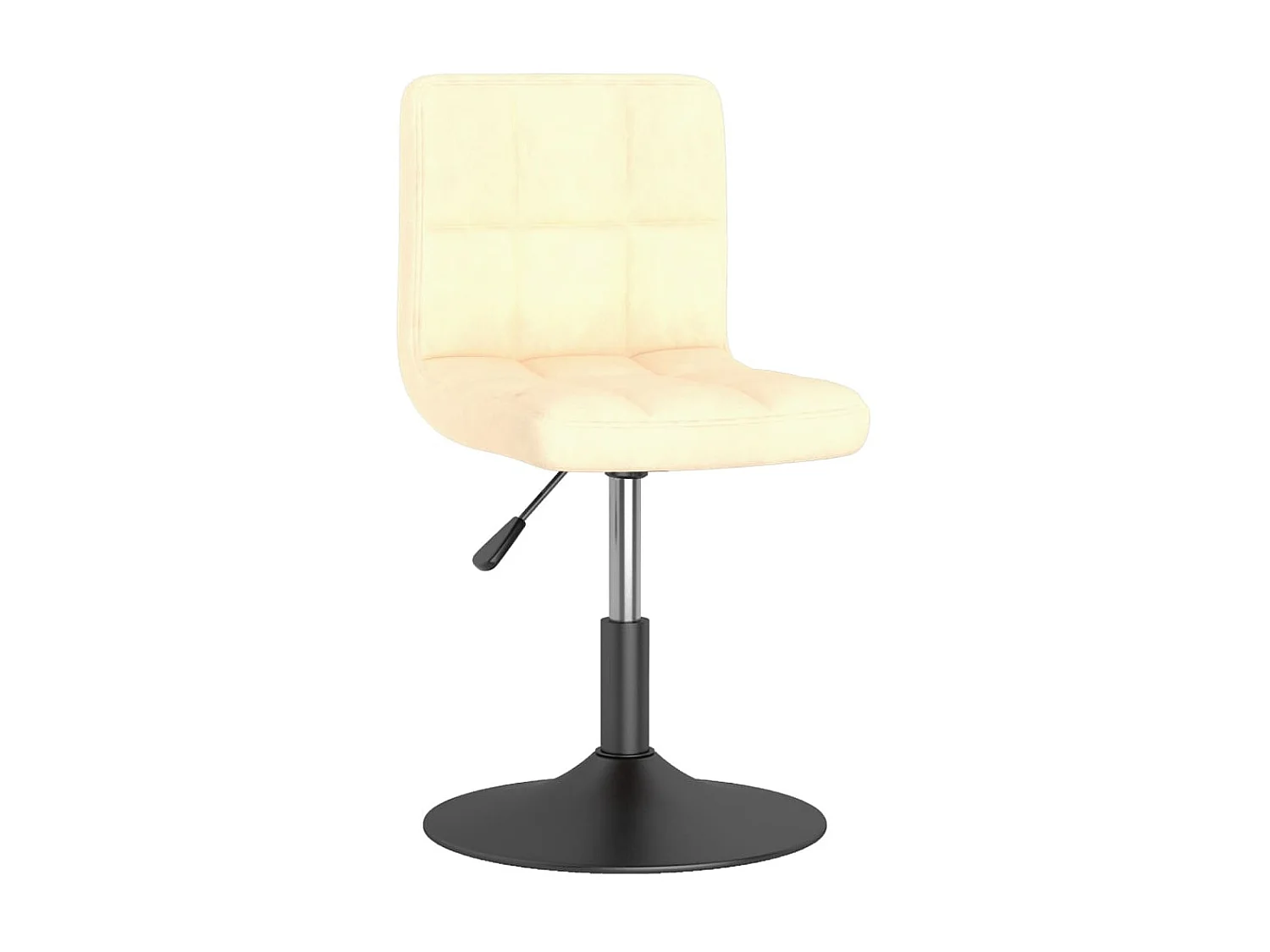 Chaises pivotantes de salle à manger 2 pcs Crème Velours 18