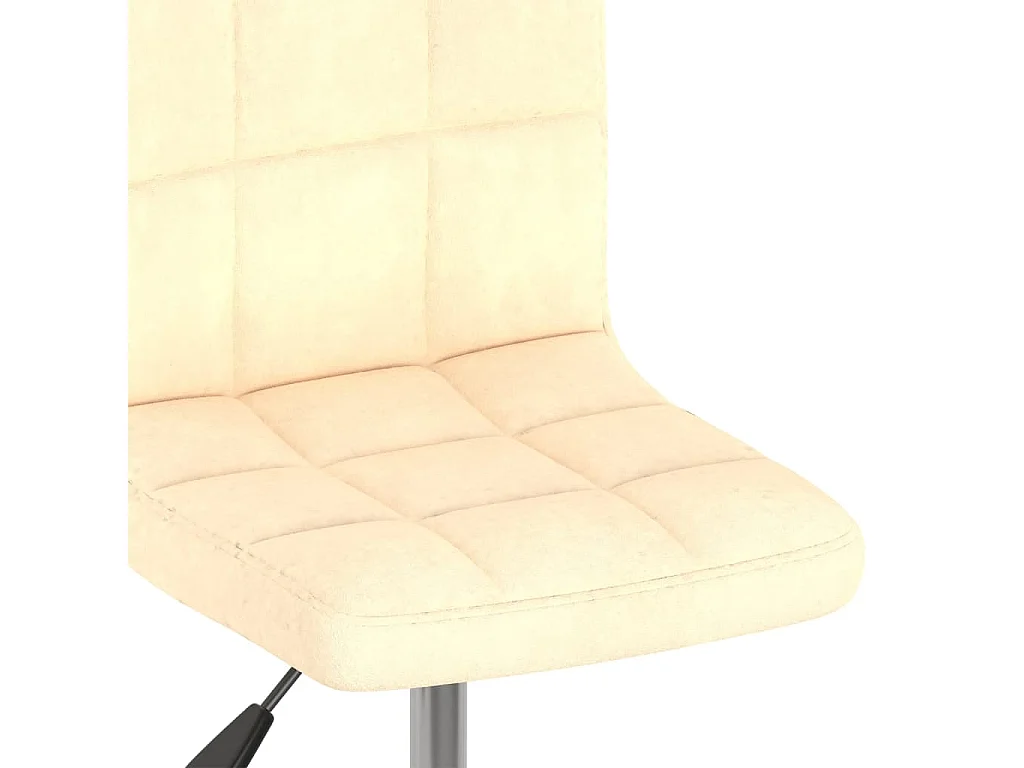 Chaises pivotantes de salle à manger 2 pcs Crème Velours 18