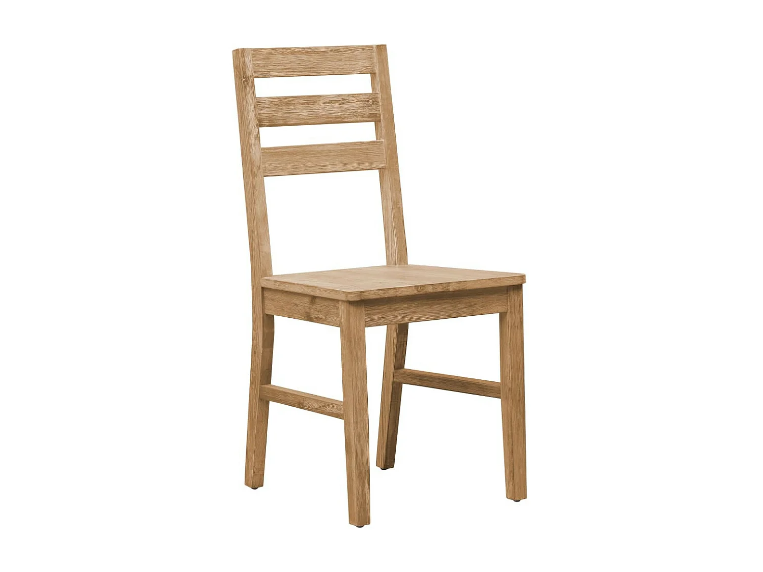 Chaise de cuisine bois massif naturel Koffia - Lot de 4