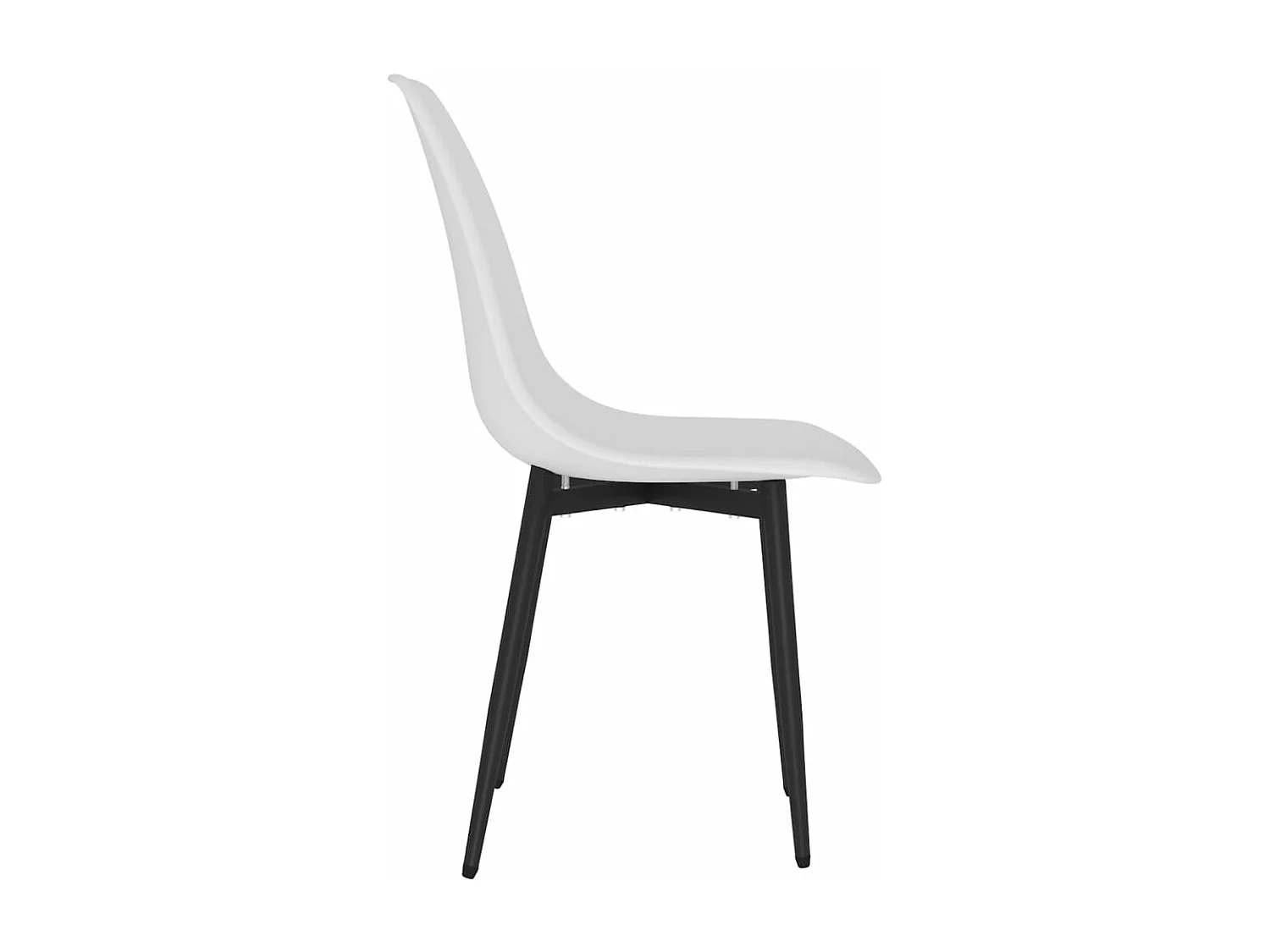 Chaises de salle à manger 2 pcs Blanc PP 3