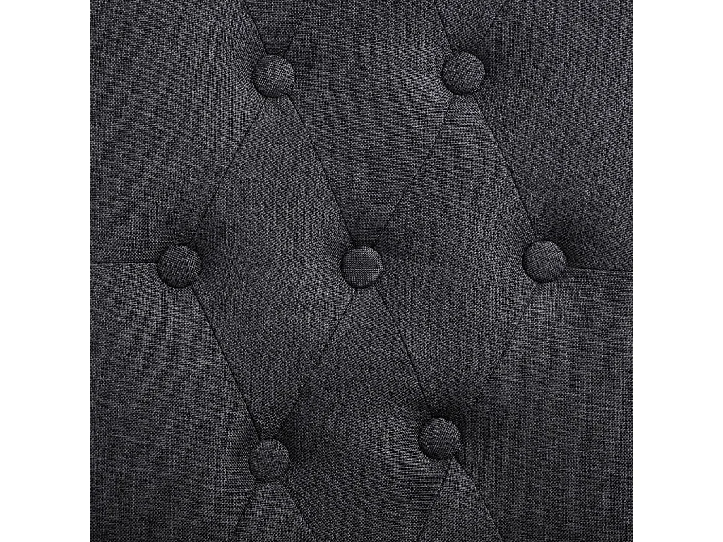 Chaise de salle à manger 6 pcs Gris foncé Tissu