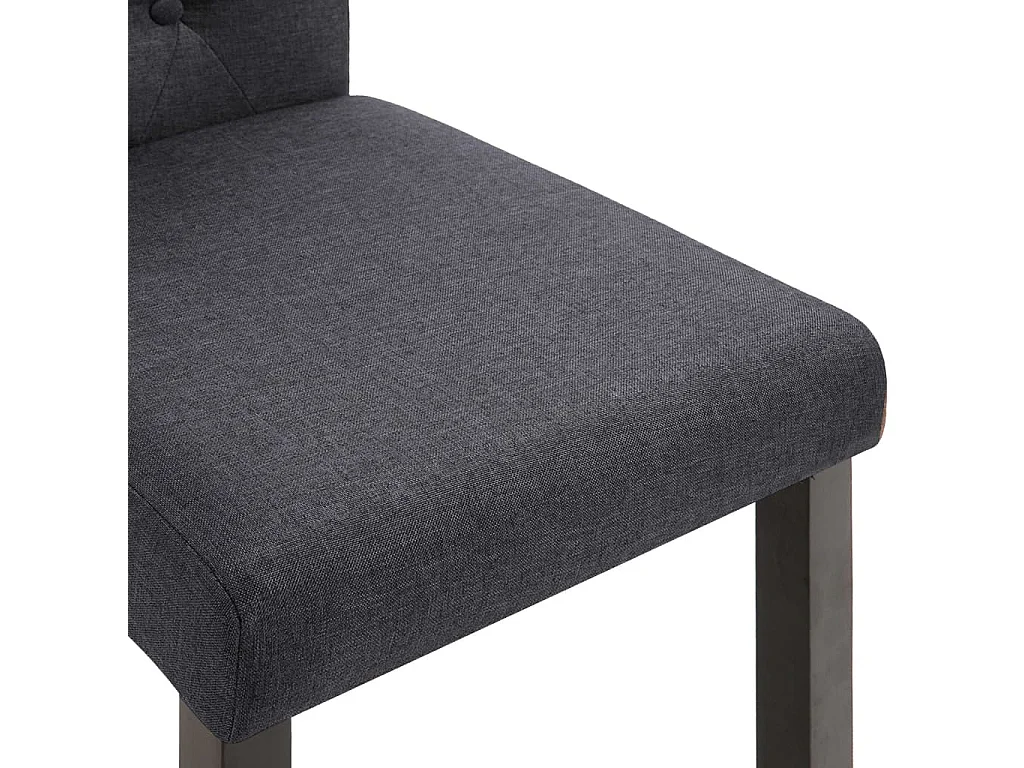 Chaise de salle à manger 6 pcs Gris foncé Tissu