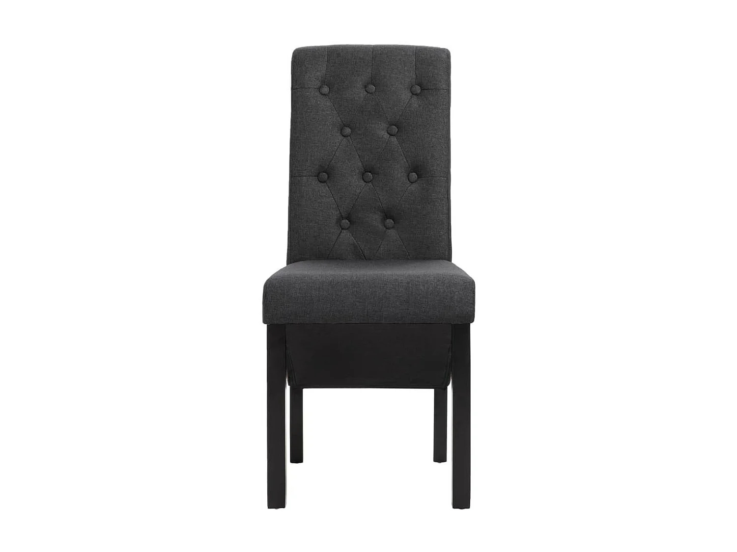 Sillas de comedor 6 unidades de tela gris oscuro