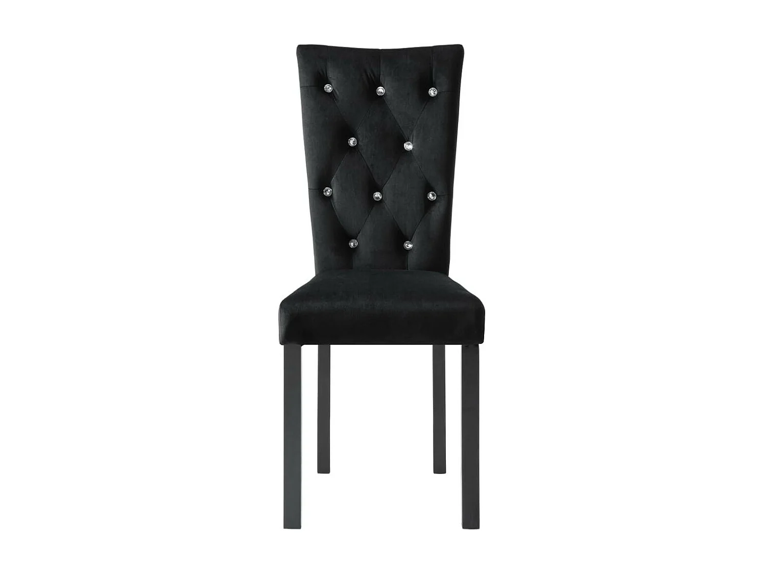 Chaises de salle à manger 6 pcs Noir Velours 6