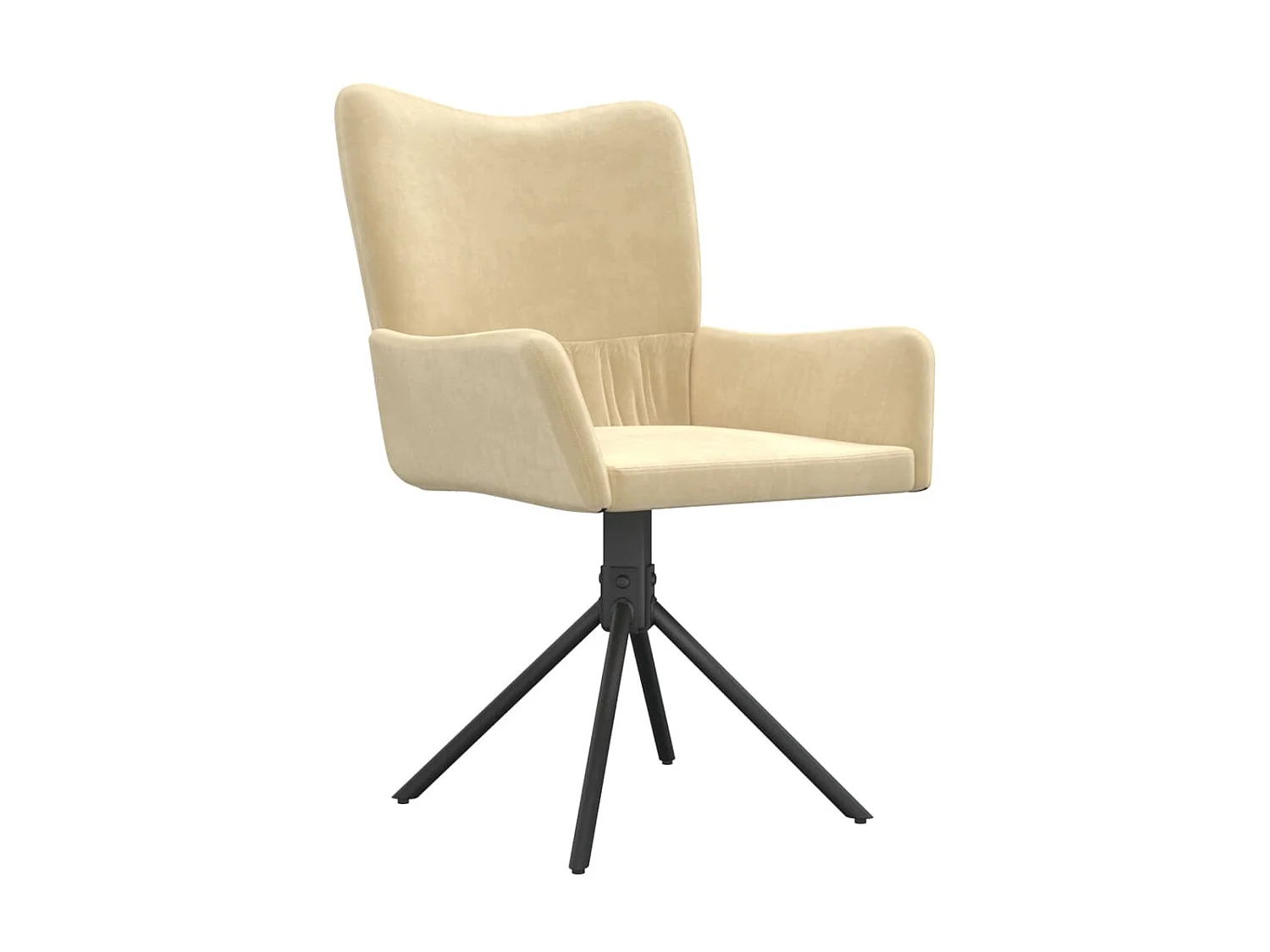 Eetkamerstoelen draaibaar 2 st fluweel crèmekleurig