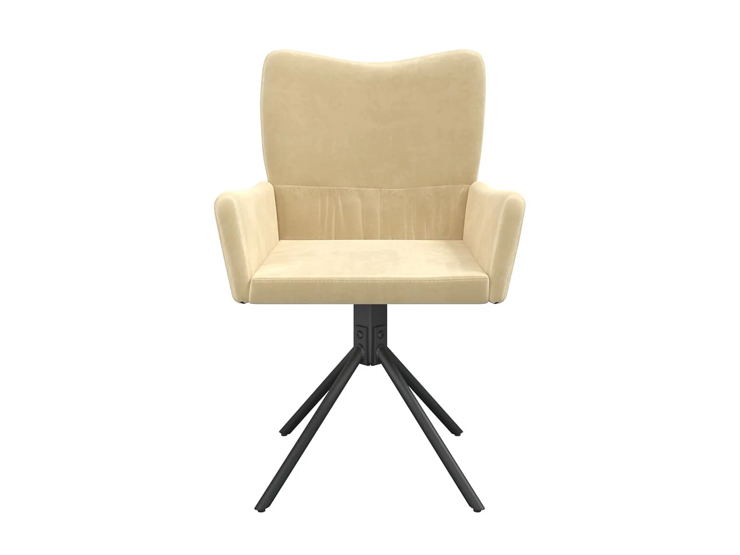 Eetkamerstoelen draaibaar 2 st fluweel crèmekleurig