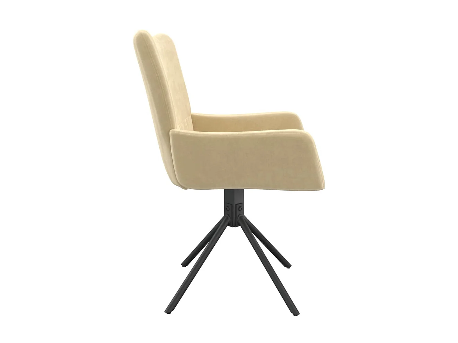 Eetkamerstoelen draaibaar 2 st fluweel crèmekleurig