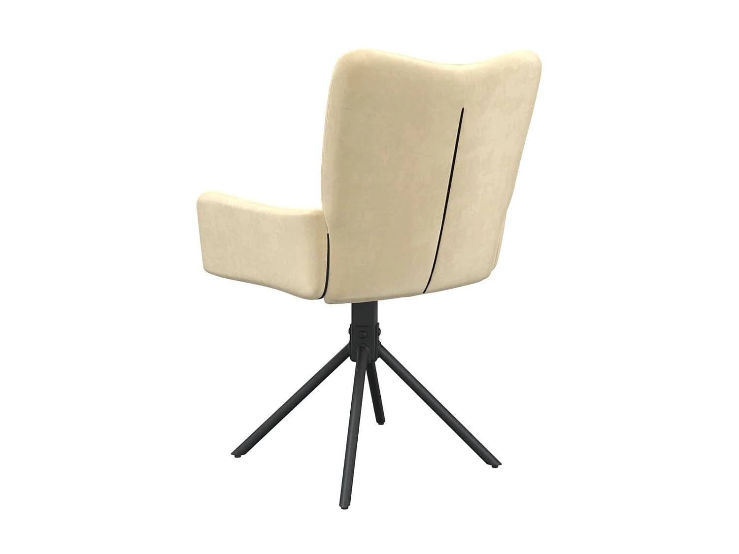 Eetkamerstoelen draaibaar 2 st fluweel crèmekleurig